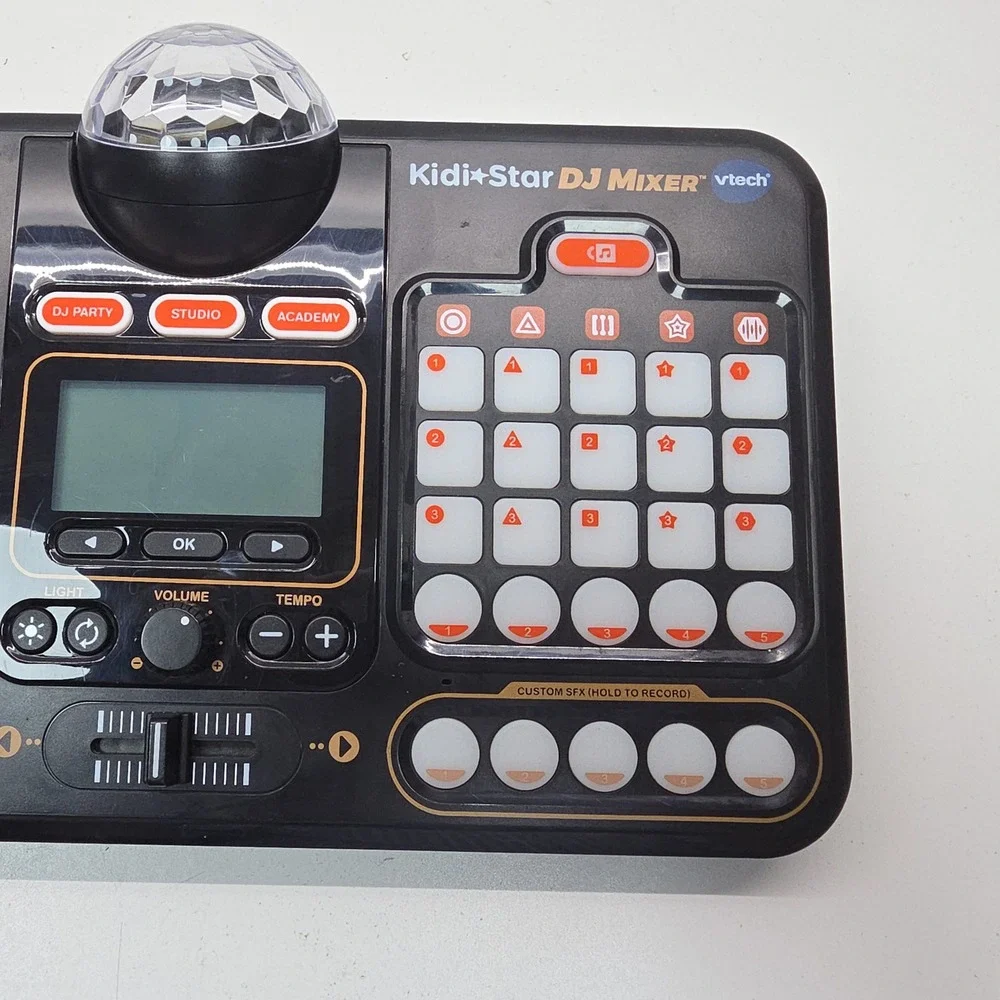VTech KidiStar DJ Mixer Black Electronic Music Toy with Disco Light Model 5473